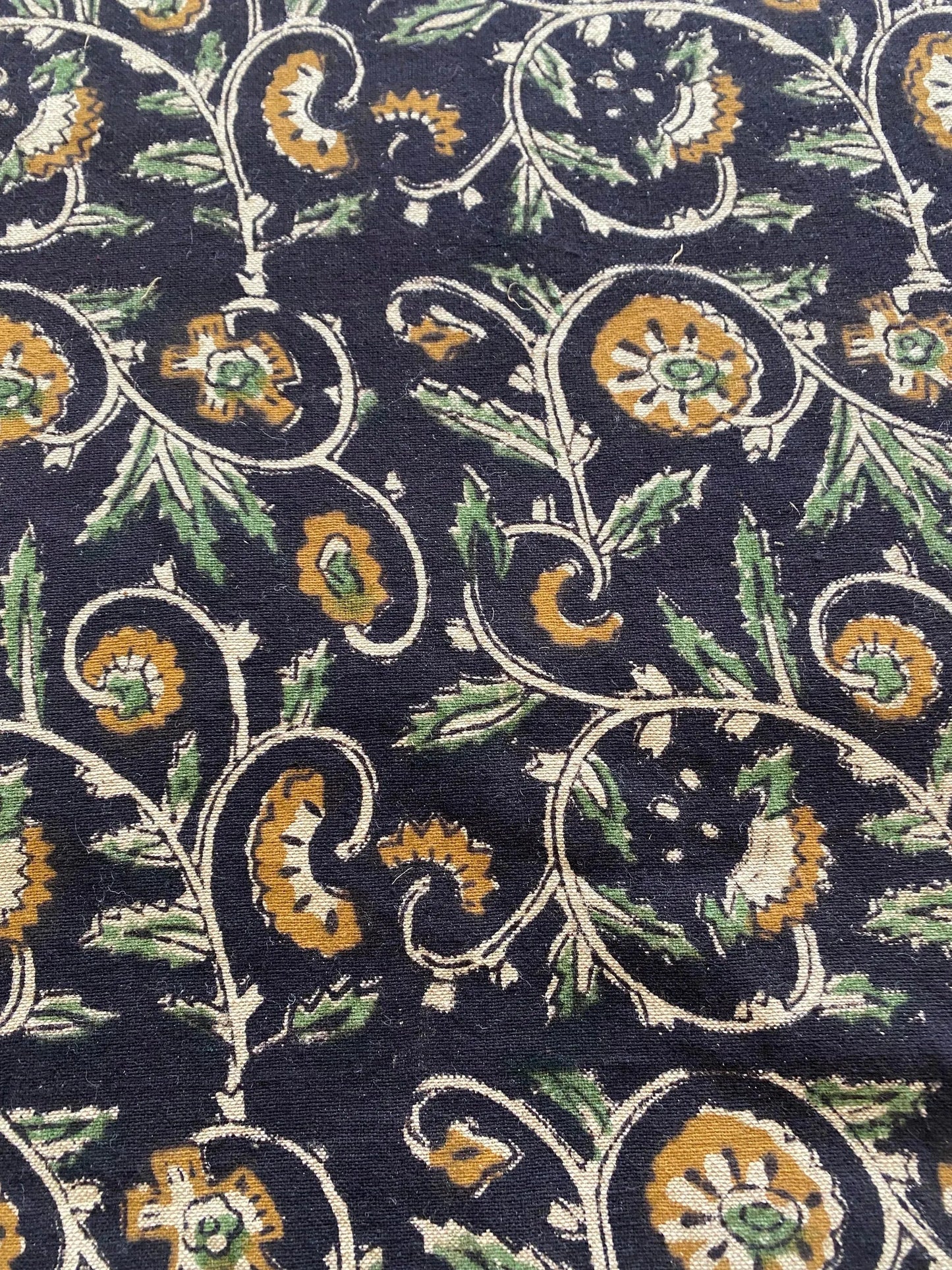 58" inches Indian Hand Block Print Fabric, Indian Linen Fabric, Block Print Fabric, Designer Floral Printing Fabric, Upholstery fabric,