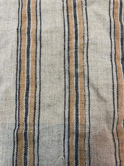 Browne and white Ticking Stripe Upholstery Fabric//Stripe Upholstery Fabric// Browne and white Fabric by the Yard, Pillow cover - Maple Village Lane