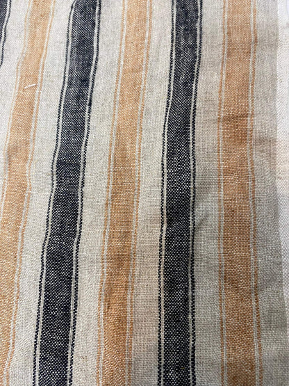 Browne and Black Ticking Stripe Upholstery Fabric//Stripe Upholstery Fabric// Browne and Black Fabric by the Yard, Pillow cover - Maple Village Lane