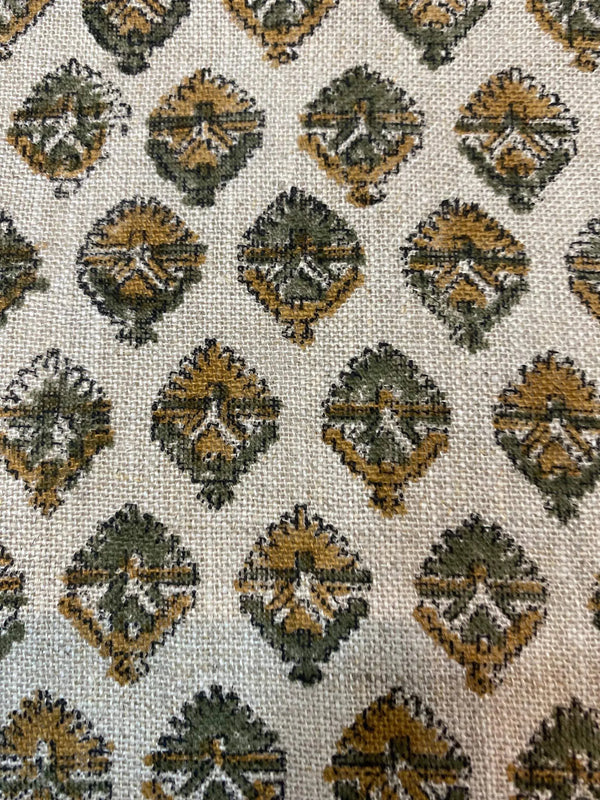 Bea Block Printed Linen Fabric