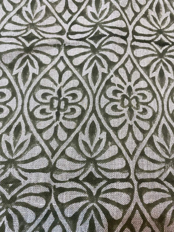 Flint Floral Hand Block Print Fabric