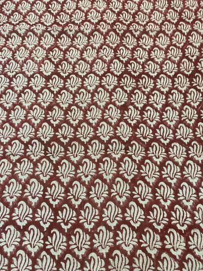 58" inches Indian Hand Block Print Fabric, Indian Linen Fabric, Block Print Fabric, Designer Floral Printing Fabric, Upholstery fabric,