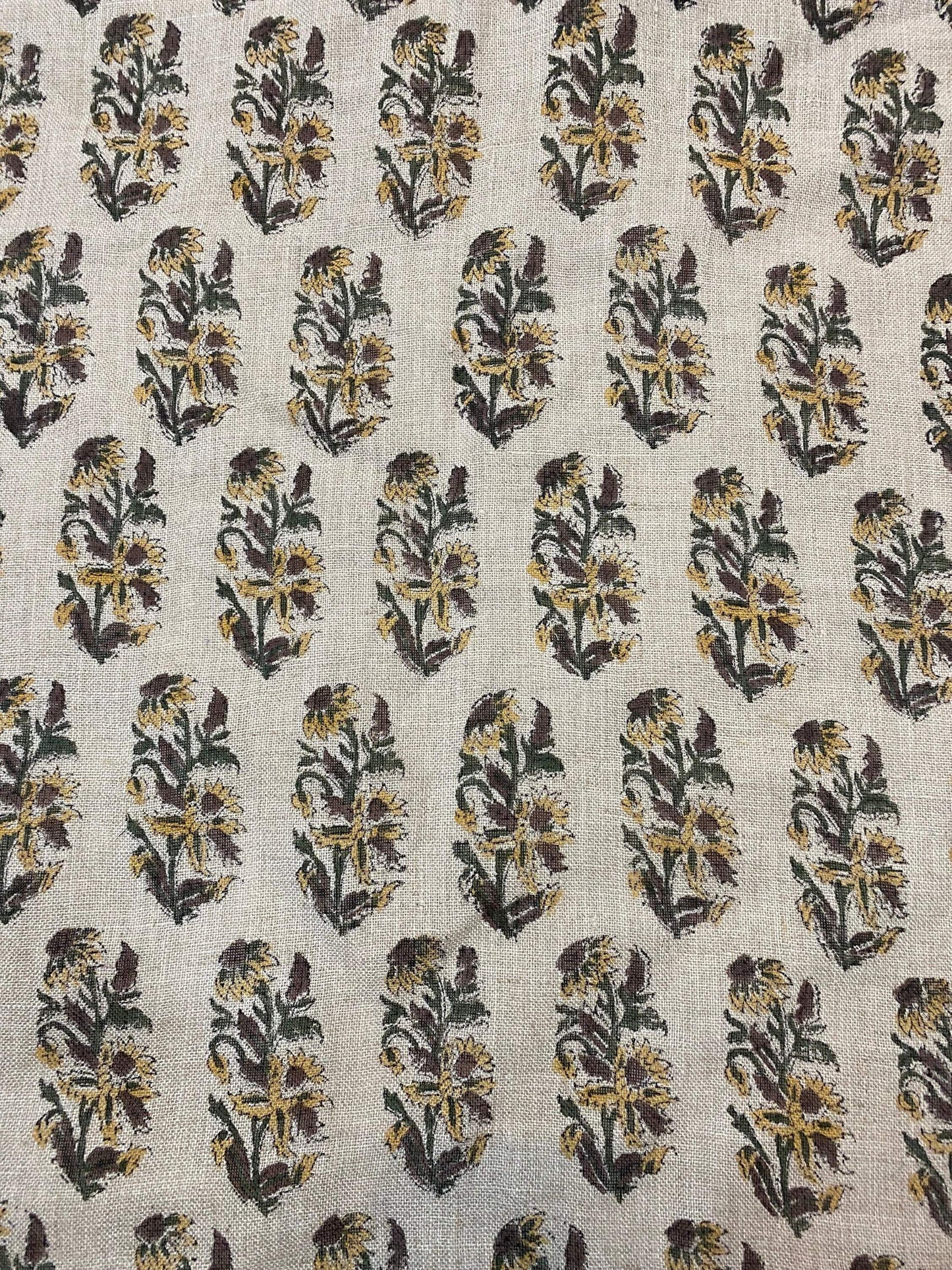 58" inches Indian Hand Block Print Fabric, Indian Linen Fabric, Block Print Fabric, Designer Floral Printing Fabric, Upholstery fabric,