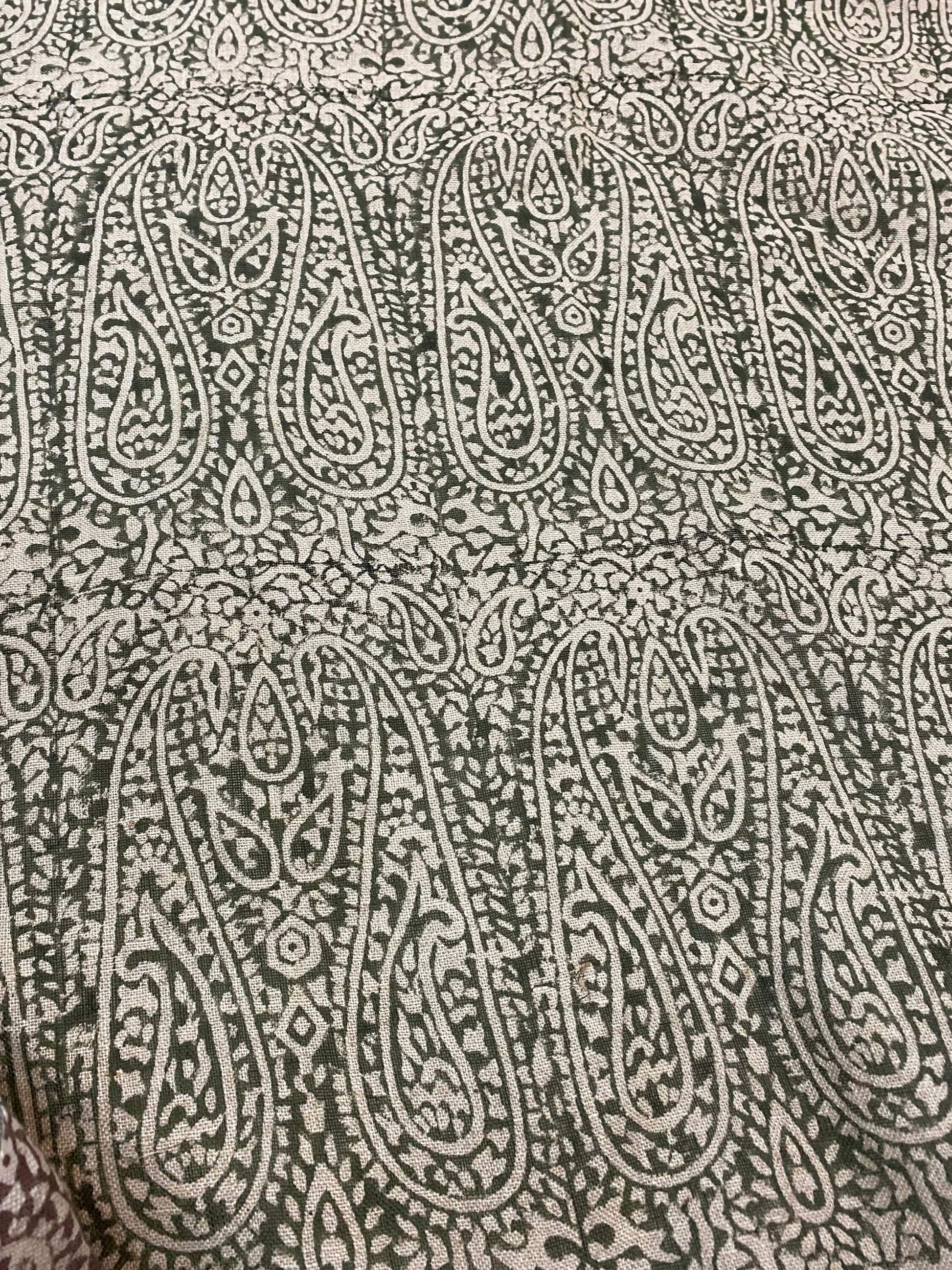 Linen fabric, Fabric by yard, Hand printed fabric, Block Print Fabric, Indian Fabric