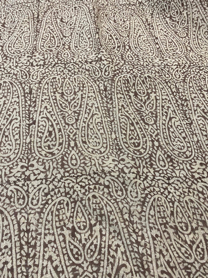 58" inches Indian Hand Block Print Fabric, Indian Linen Fabric, Block Print Fabric, Designer Floral Printing Fabric, Upholstery fabric,