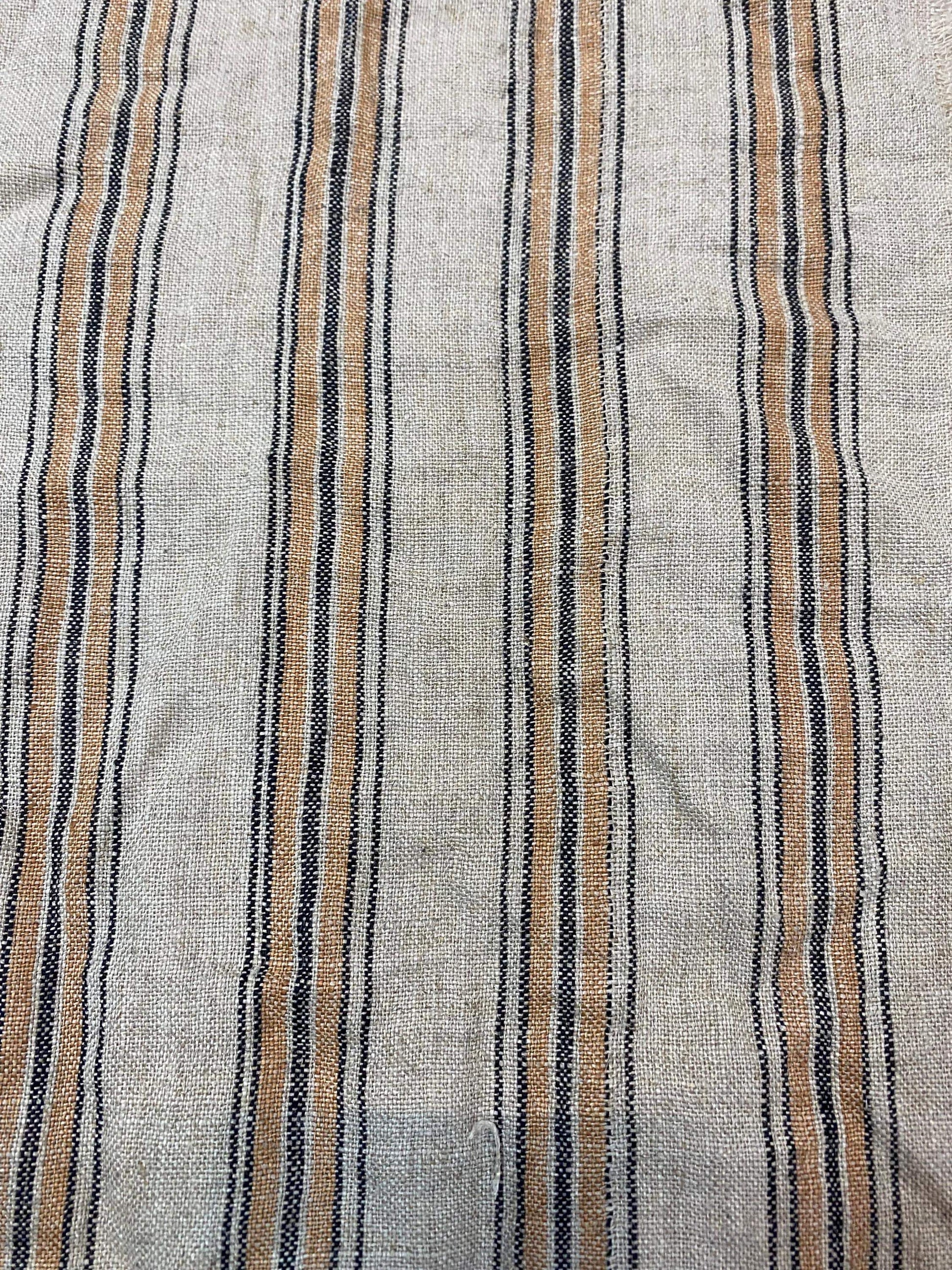 Browne and white Ticking Stripe Upholstery Fabric//Stripe Upholstery Fabric// Browne and white Fabric by the Yard, Pillow cover - Maple Village Lane