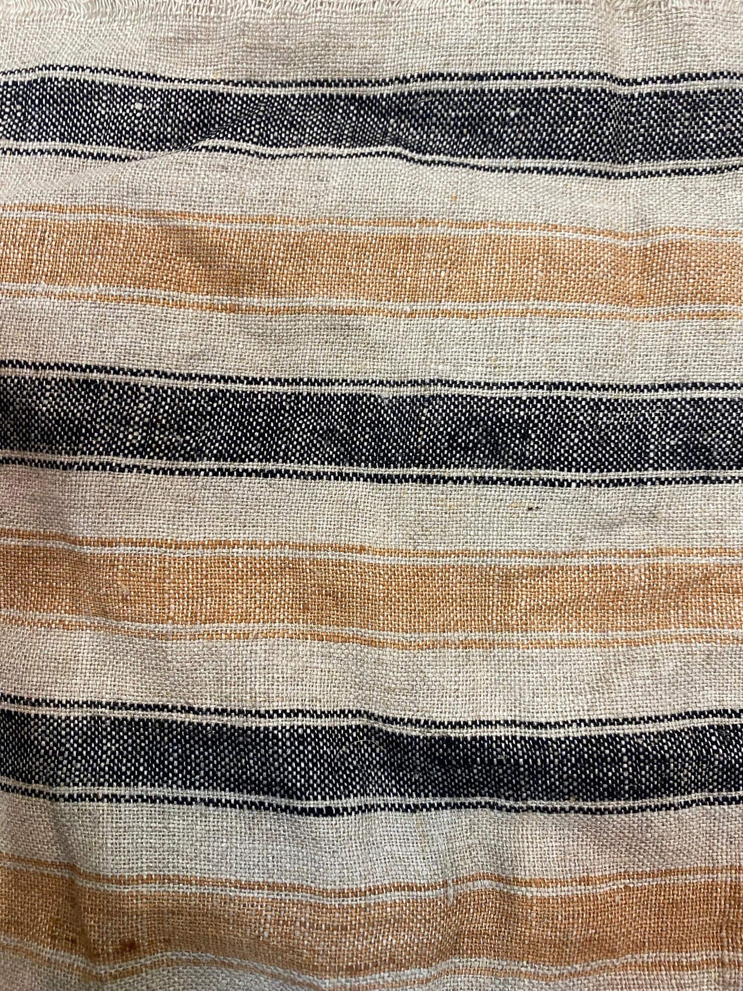 Browne and Black Ticking Stripe Upholstery Fabric//Stripe Upholstery Fabric// Browne and Black Fabric by the Yard, Pillow cover - Maple Village Lane