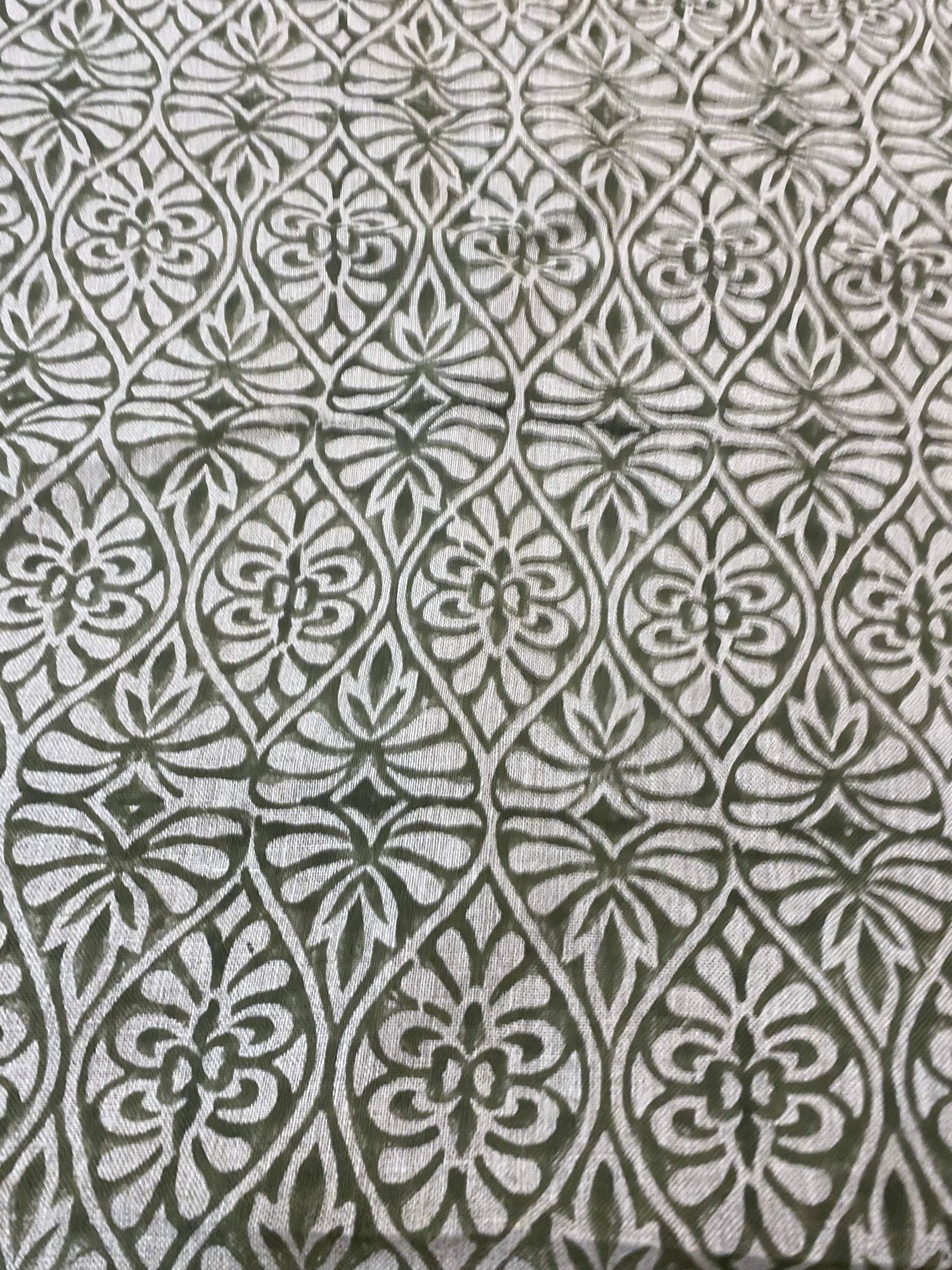 58" inches Indian Hand Block Print Fabric, Indian Linen Fabric, Block Print Fabric, Designer Floral Printing Fabric, Upholstery fabric,