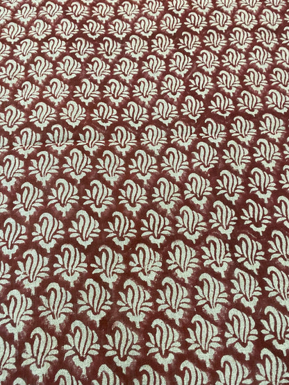 58" inches Indian Hand Block Print Fabric, Indian Linen Fabric, Block Print Fabric, Designer Floral Printing Fabric, Upholstery fabric,