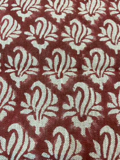 Linen fabric, Fabric by yard, Hand printed fabric, Block Print Fabric, Indian Fabric