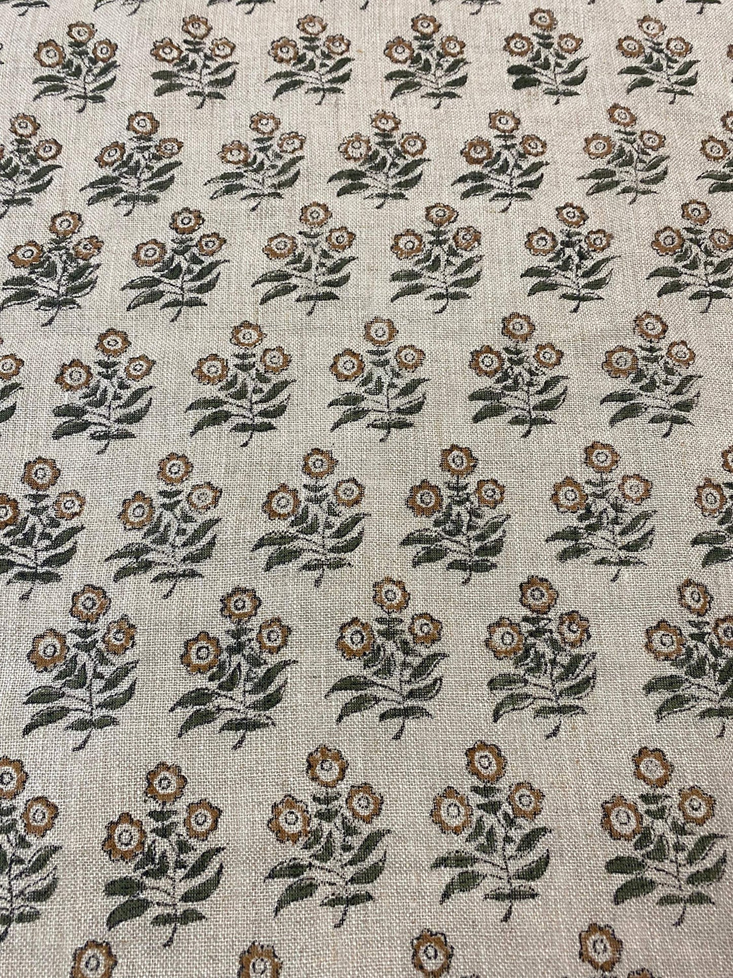 58" inches Indian Hand Block Print Fabric, Indian Linen Fabric, Block Print Fabric, Designer Floral Printing Fabric, Upholstery fabric,