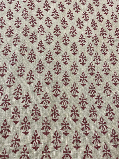 58" inches Indian Hand Block Print Fabric, Indian Linen Fabric, Block Print Fabric, Designer Floral Printing Fabric, Upholstery fabric,