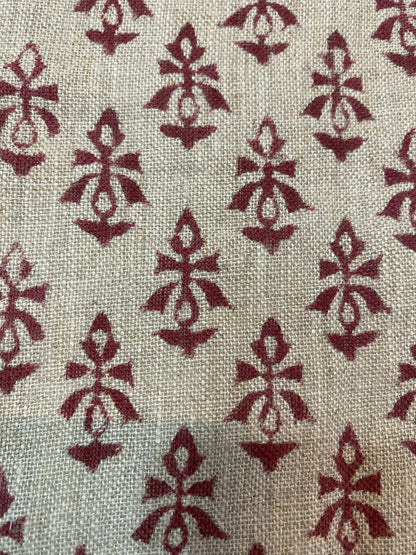 58" inches Indian Hand Block Print Fabric, Indian Linen Fabric, Block Print Fabric, Designer Floral Printing Fabric, Upholstery fabric,