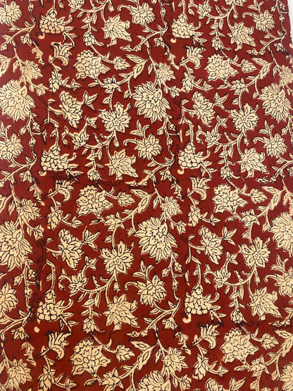 Indian Cotton Block Print Fabric by the Yard -Sewing and Quilting Fabric - Maple Village Lane