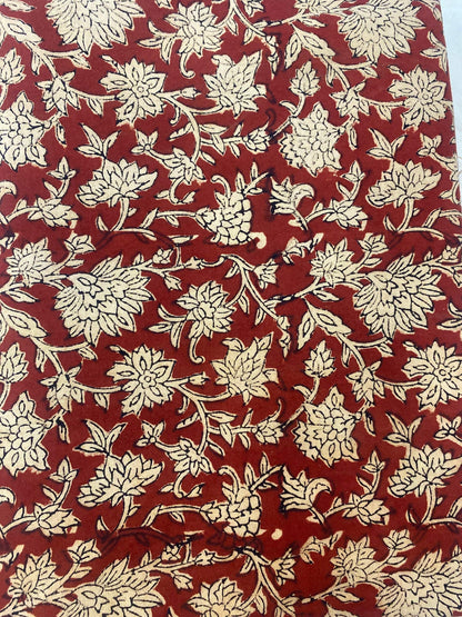 Indian Cotton Block Print Fabric by the Yard -Sewing and Quilting Fabric - Maple Village Lane