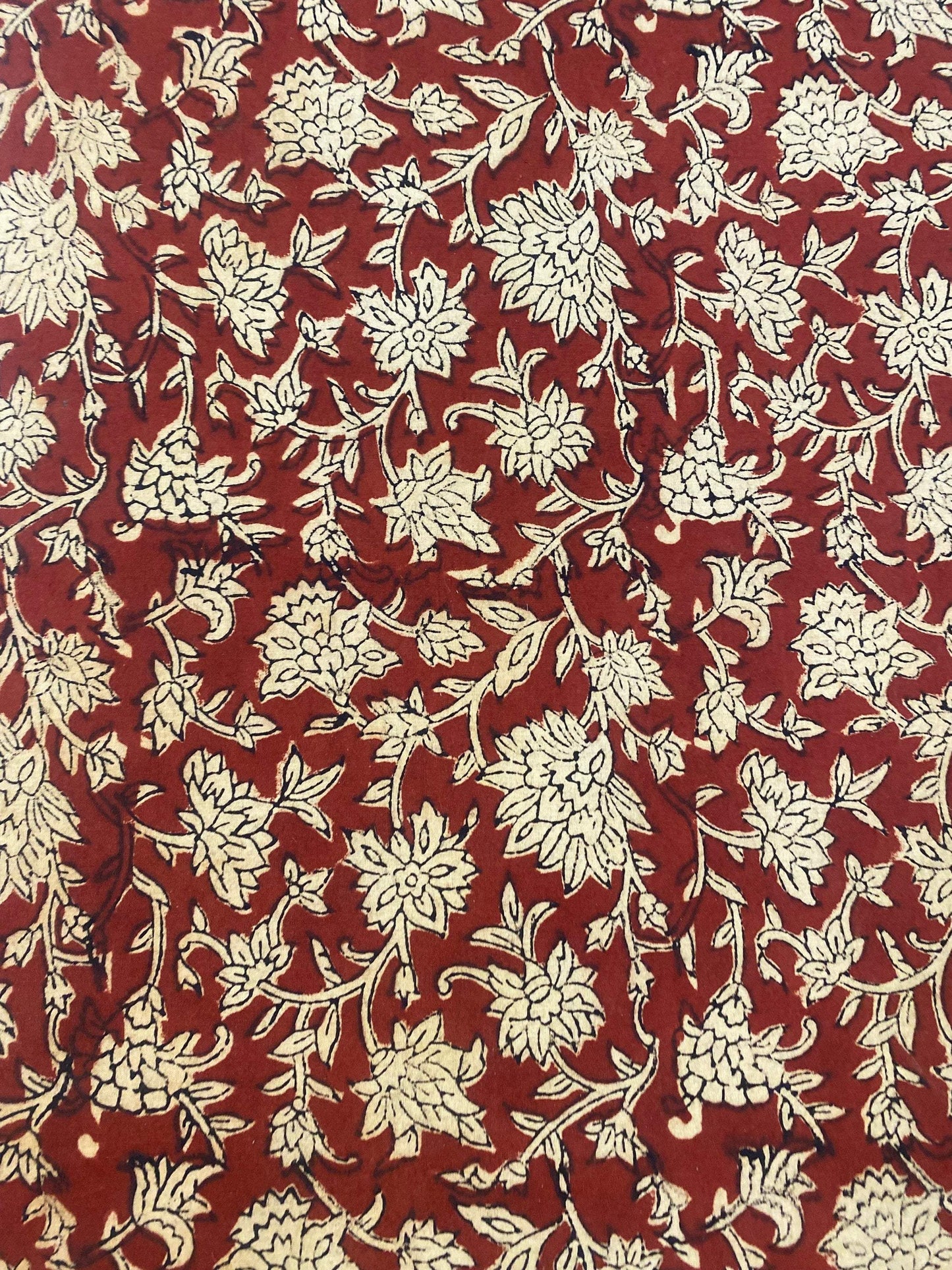 Indian Cotton Block Print Fabric by the Yard -Sewing and Quilting Fabric - Maple Village Lane