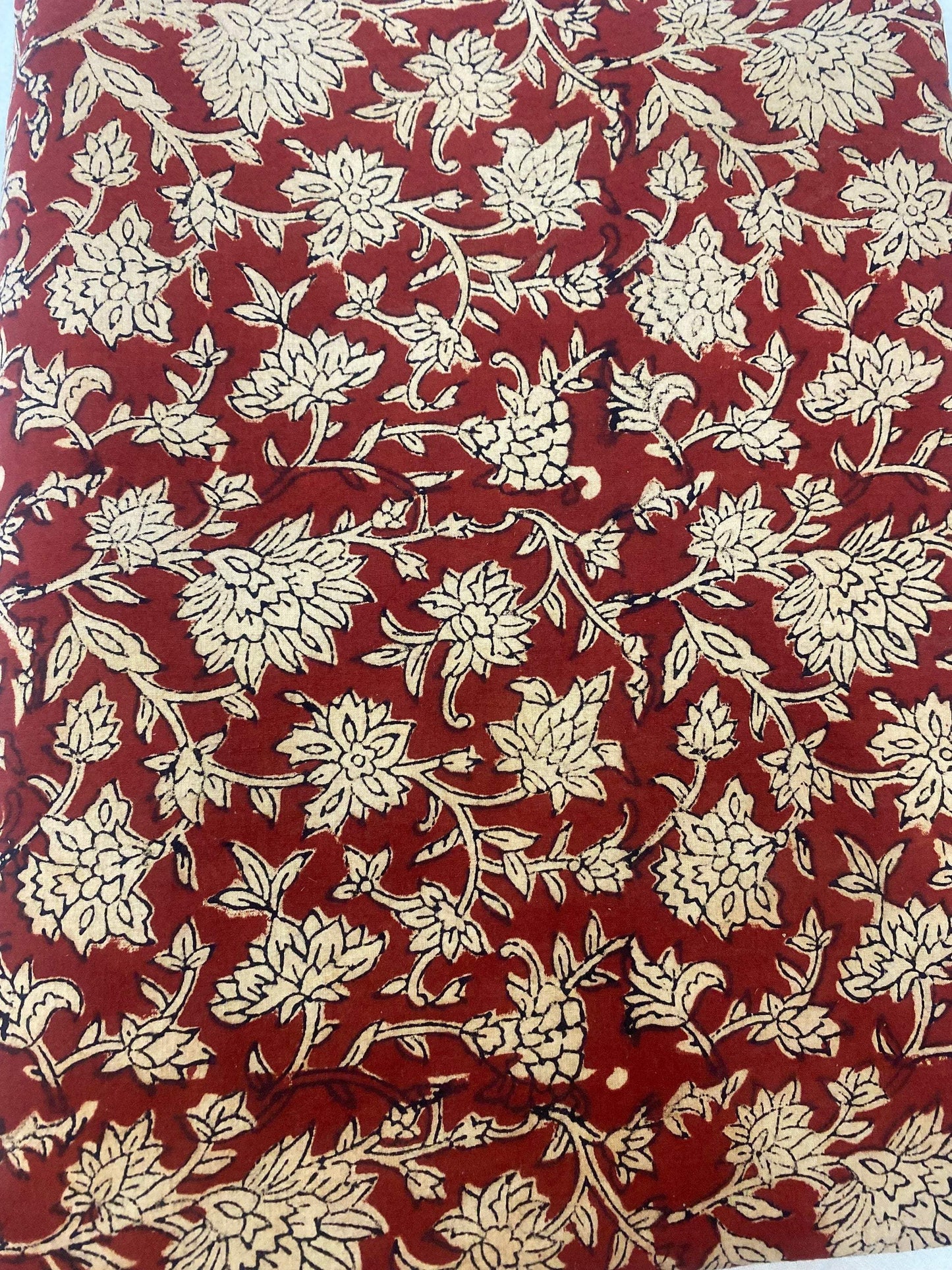 Indian Cotton Block Print Fabric by the Yard -Sewing and Quilting Fabric - Maple Village Lane