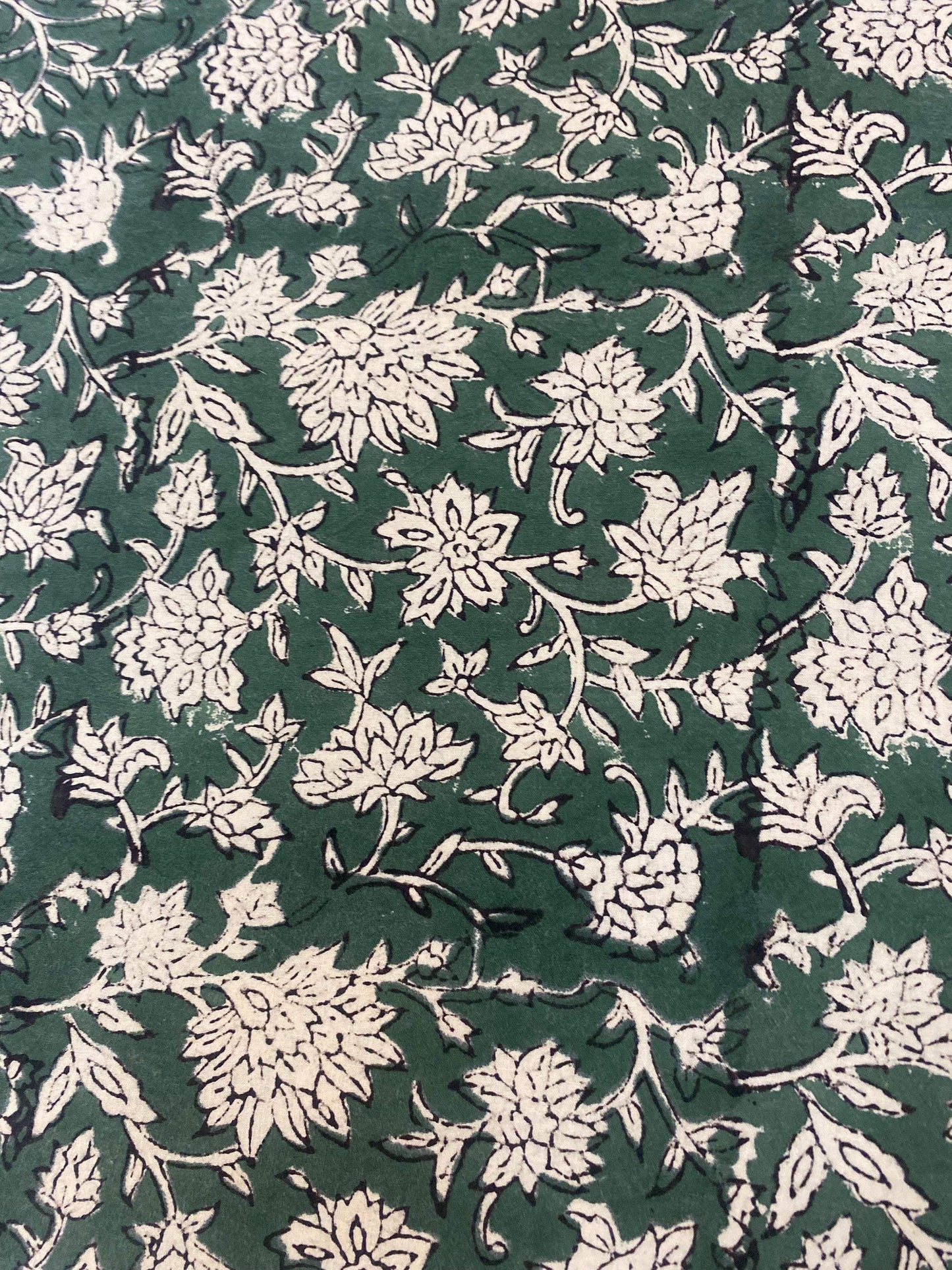 Indian Cotton Block Print Fabric by the Yard -Sewing and Quilting Fabric - Maple Village Lane