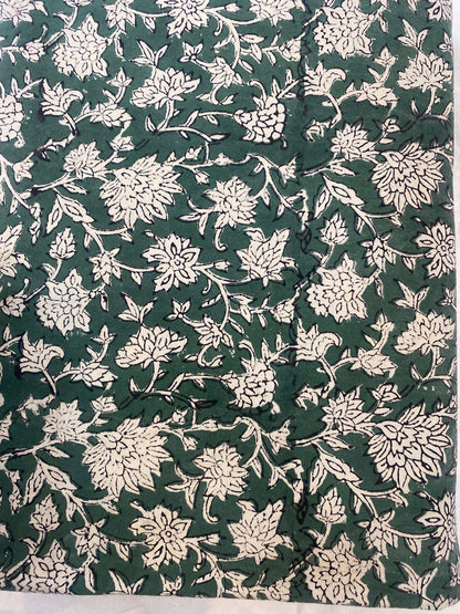 Indian Cotton Block Print Fabric by the Yard -Sewing and Quilting Fabric - Maple Village Lane