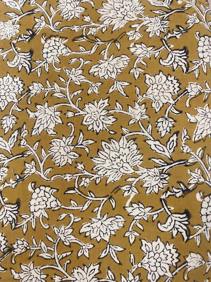 Indian Cotton Block Print Fabric by the Yard -Sewing and Quilting Fabric - Maple Village Lane