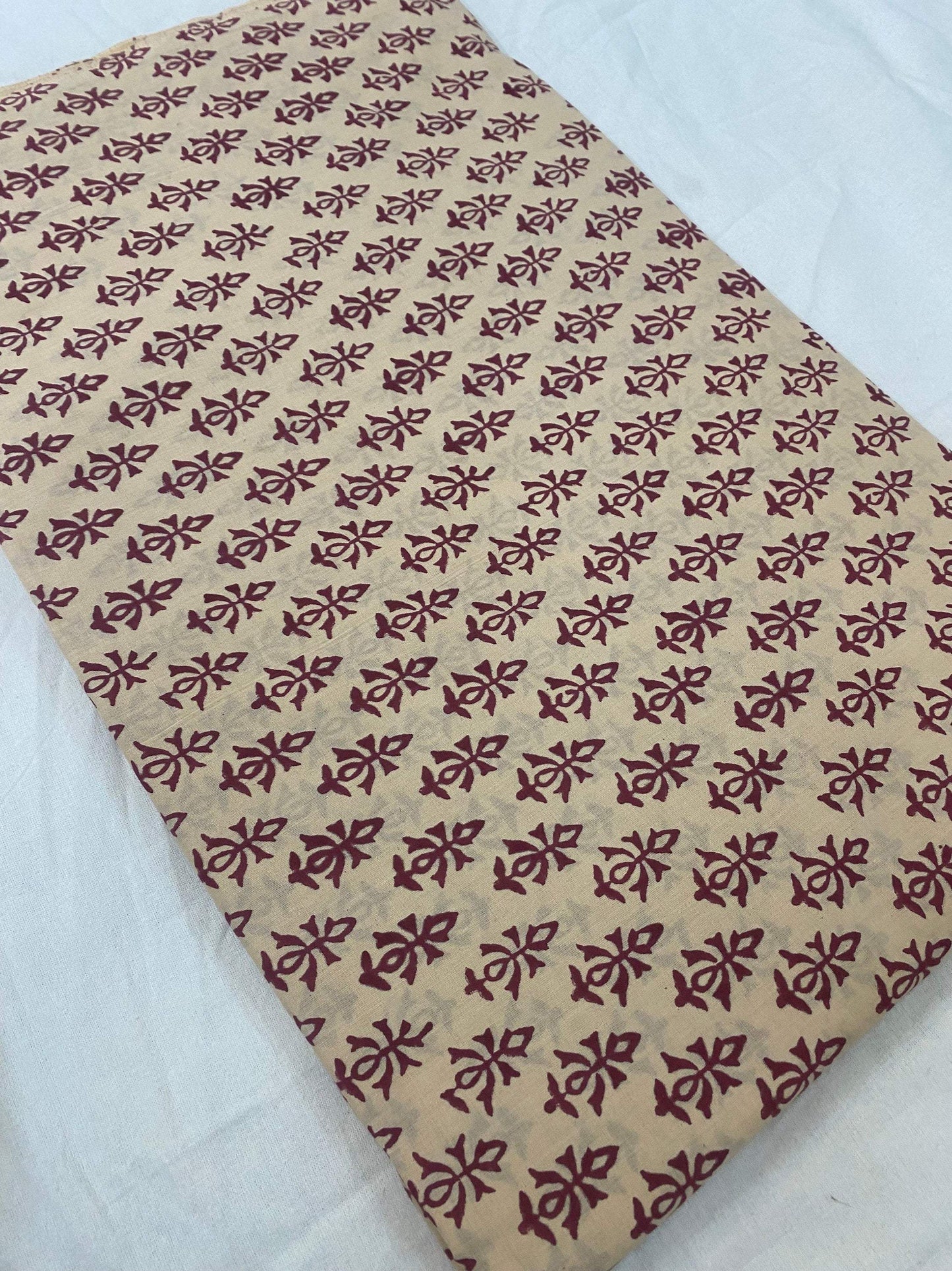 Hand block print, floral print, soft cotton fabric, Fabric modern floral fabric Indian print fabric womens dress fabric, Home Decor Fabric, - Maple Village Lane