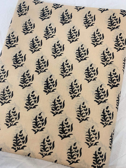 Hand block print, floral print, soft cotton fabric, Fabric modern floral fabric Indian print fabric womens dress fabric, Home Decor Fabric, - Maple Village Lane