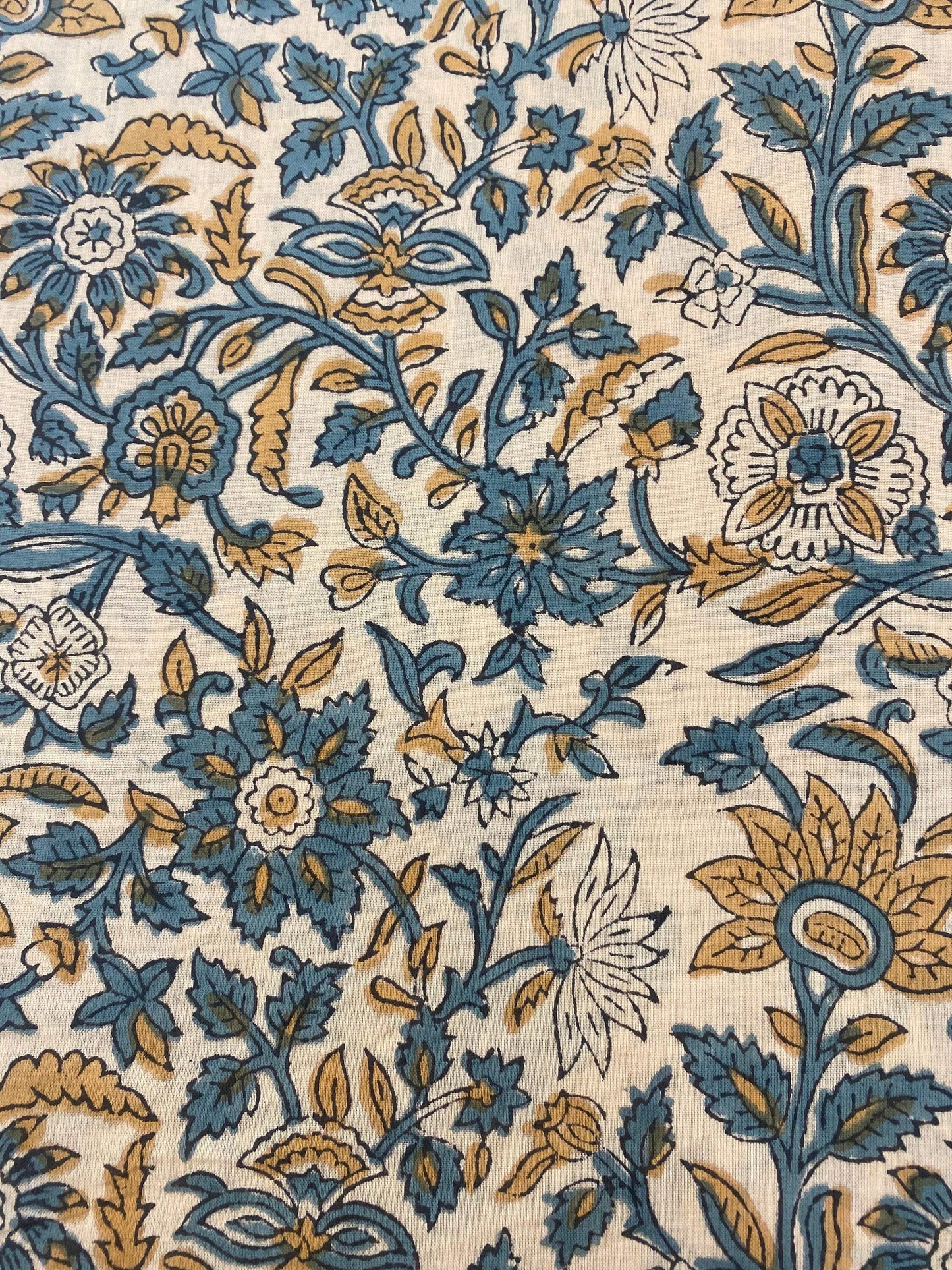 Hand block print, floral print, soft cotton fabric, Fabric modern floral fabric Indian print fabric womens dress fabric, Home Decor Fabric, - Maple Village Lane