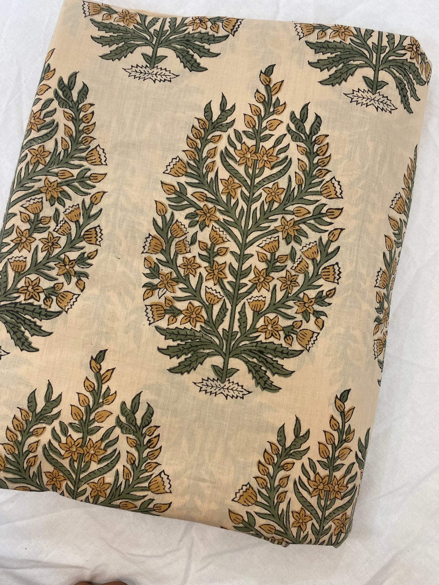 Hand block print, floral print, soft cotton fabric, Fabric modern floral fabric Indian print fabric womens dress fabric, Home Decor Fabric, - Maple Village Lane