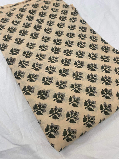 Hand block print, floral print, soft cotton fabric, Fabric modern floral fabric Indian print fabric womens dress fabric, Home Decor Fabric, - Maple Village Lane