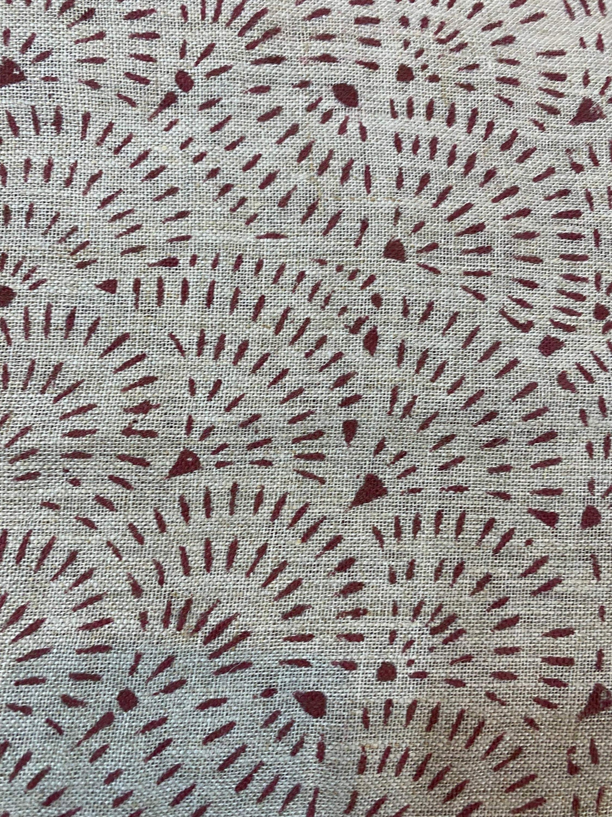 Linen fabric, Fabric by yard, Hand printed fabric, Block Print Fabric, Indian Fabric