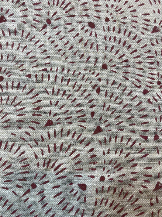 Linen fabric, Fabric by yard, Hand printed fabric, Block Print Fabric, Indian Fabric