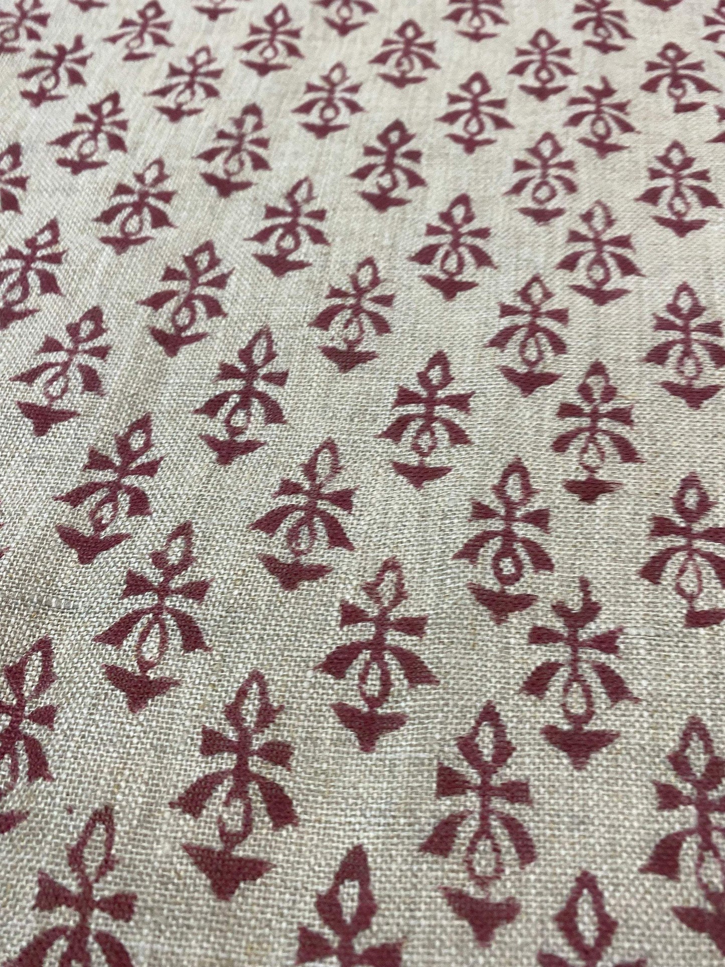 Linen fabric, Fabric by yard, Hand printed fabric, Block Print Fabric, Indian Fabric