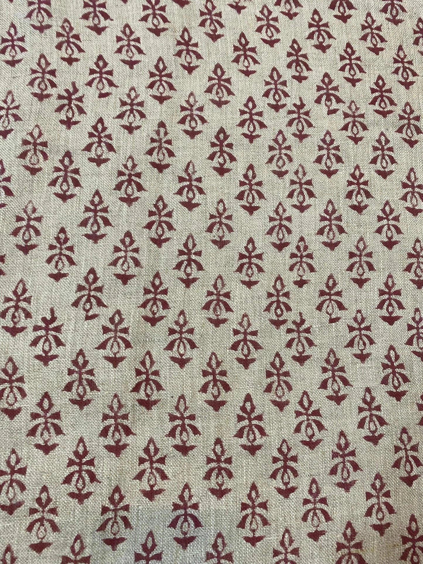 58" inches Indian Hand Block Print Fabric, Indian Linen Fabric, Block Print Fabric, Designer Floral Printing Fabric, Upholstery fabric, - Maple Village Lane