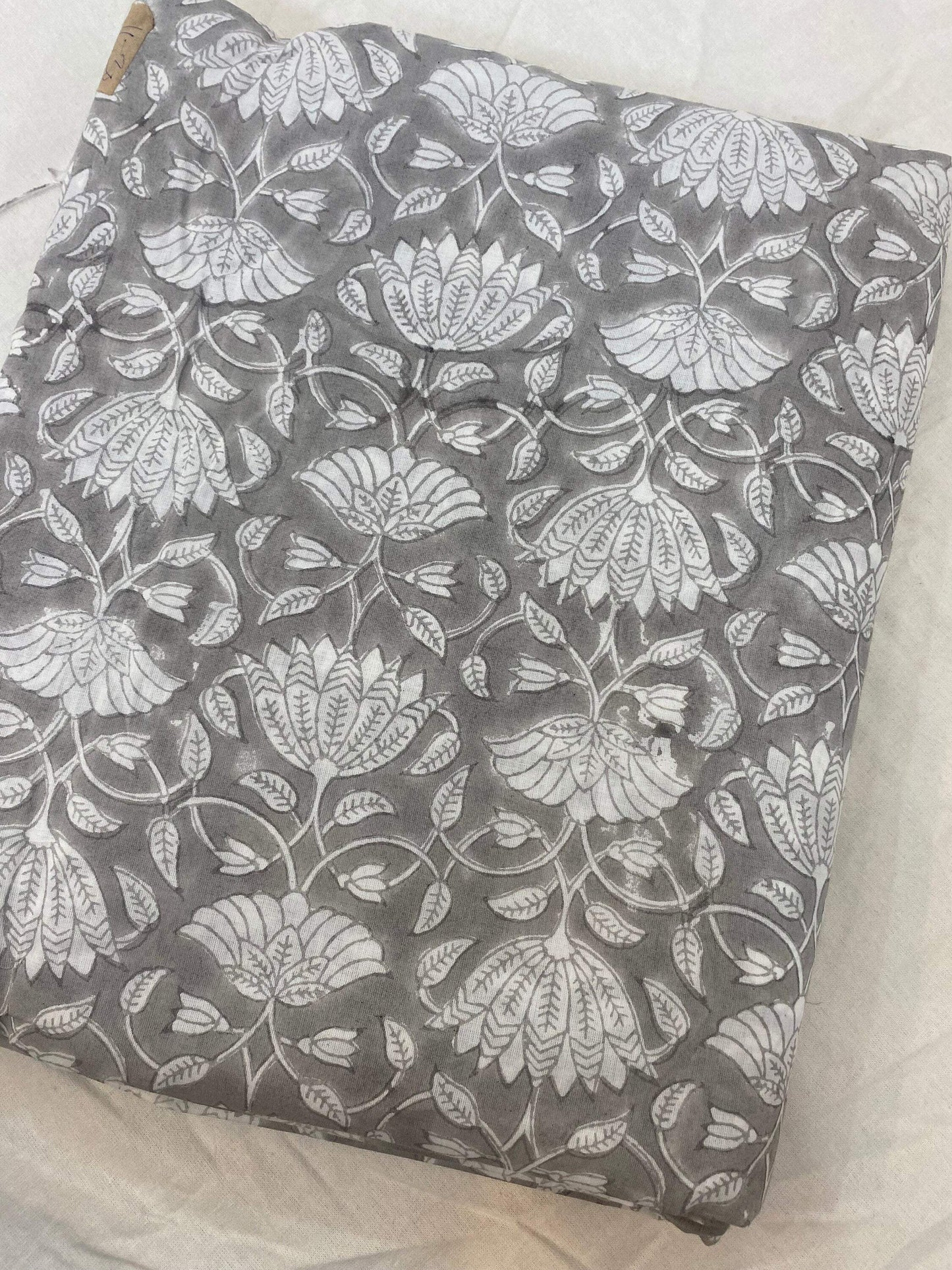 Indian Cotton Block Print Fabric by the Yard -Sewing and Quilting Fabric - Maple Village Lane