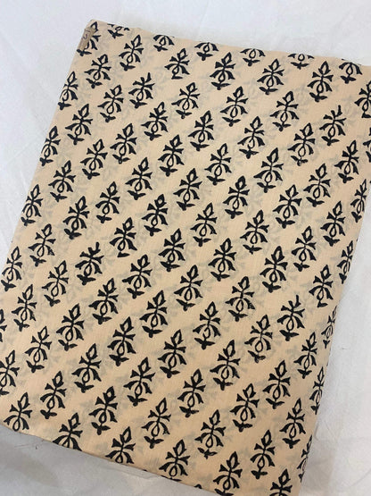 Indian Cotton Block Print Fabric by the Yard -Sewing and Quilting Fabric - Maple Village Lane