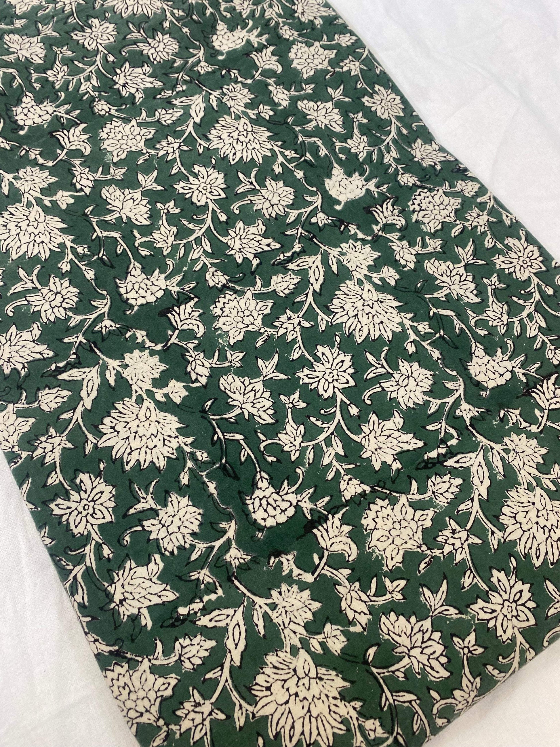 Cotton fabric, Fabric by yard, Hand printed fabric, Block Print Fabric, Indian Fabric