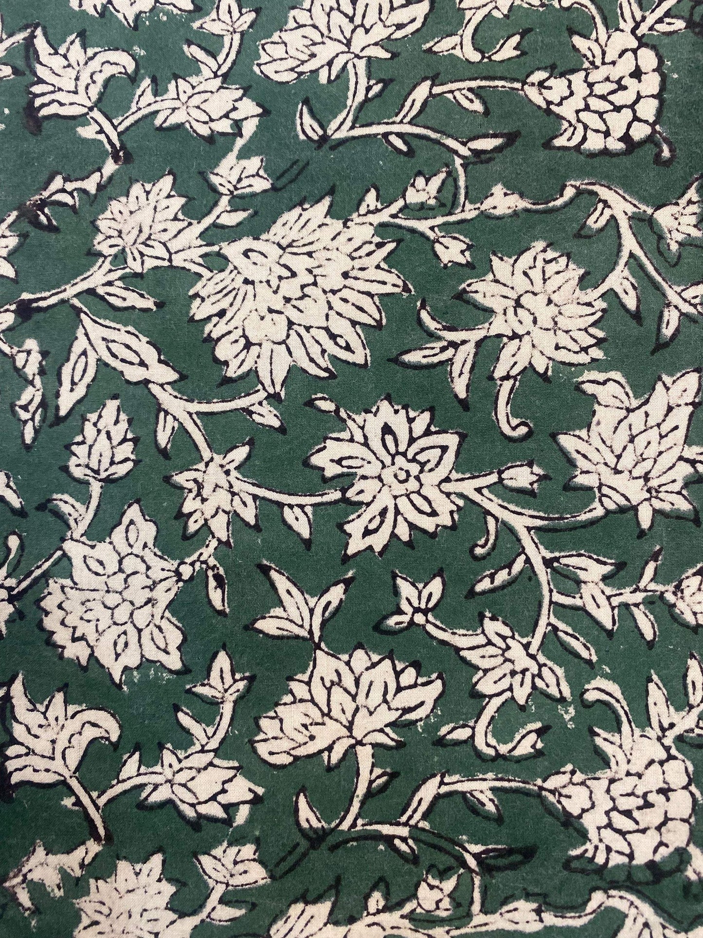 Indian Cotton Block Print Fabric by the Yard -Sewing and Quilting Fabric - Maple Village Lane