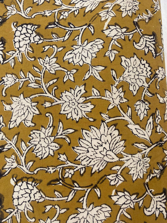 Cotton fabric, Fabric by yard, Hand printed fabric, Block Print Fabric, Indian Fabric