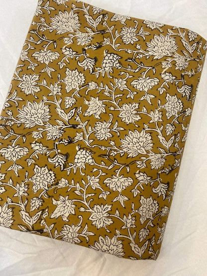 Indian Cotton Block Print Fabric by the Yard -Sewing and Quilting Fabric - Maple Village Lane