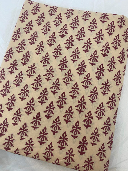 Hand block print, floral print, soft cotton fabric, Fabric modern floral fabric Indian print fabric womens dress fabric, Home Decor Fabric, - Maple Village Lane