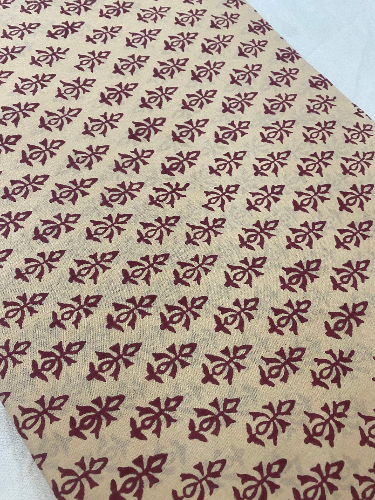 Hand block print, floral print, soft cotton fabric, Fabric modern floral fabric Indian print fabric womens dress fabric, Home Decor Fabric, - Maple Village Lane