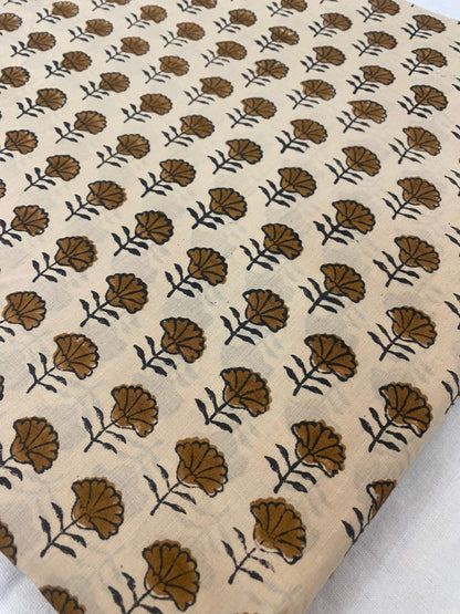 Hand block print, floral print, soft cotton fabric, Fabric modern floral fabric Indian print fabric womens dress fabric, Home Decor Fabric, - Maple Village Lane