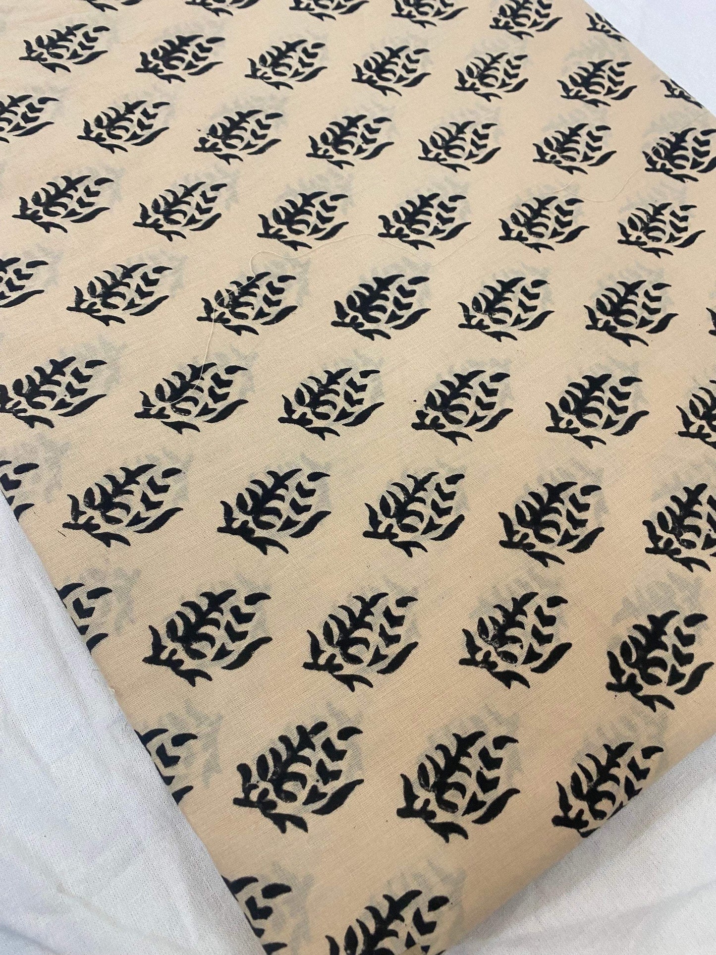 Hand block print, floral print, soft cotton fabric, Fabric modern floral fabric Indian print fabric womens dress fabric, Home Decor Fabric, - Maple Village Lane