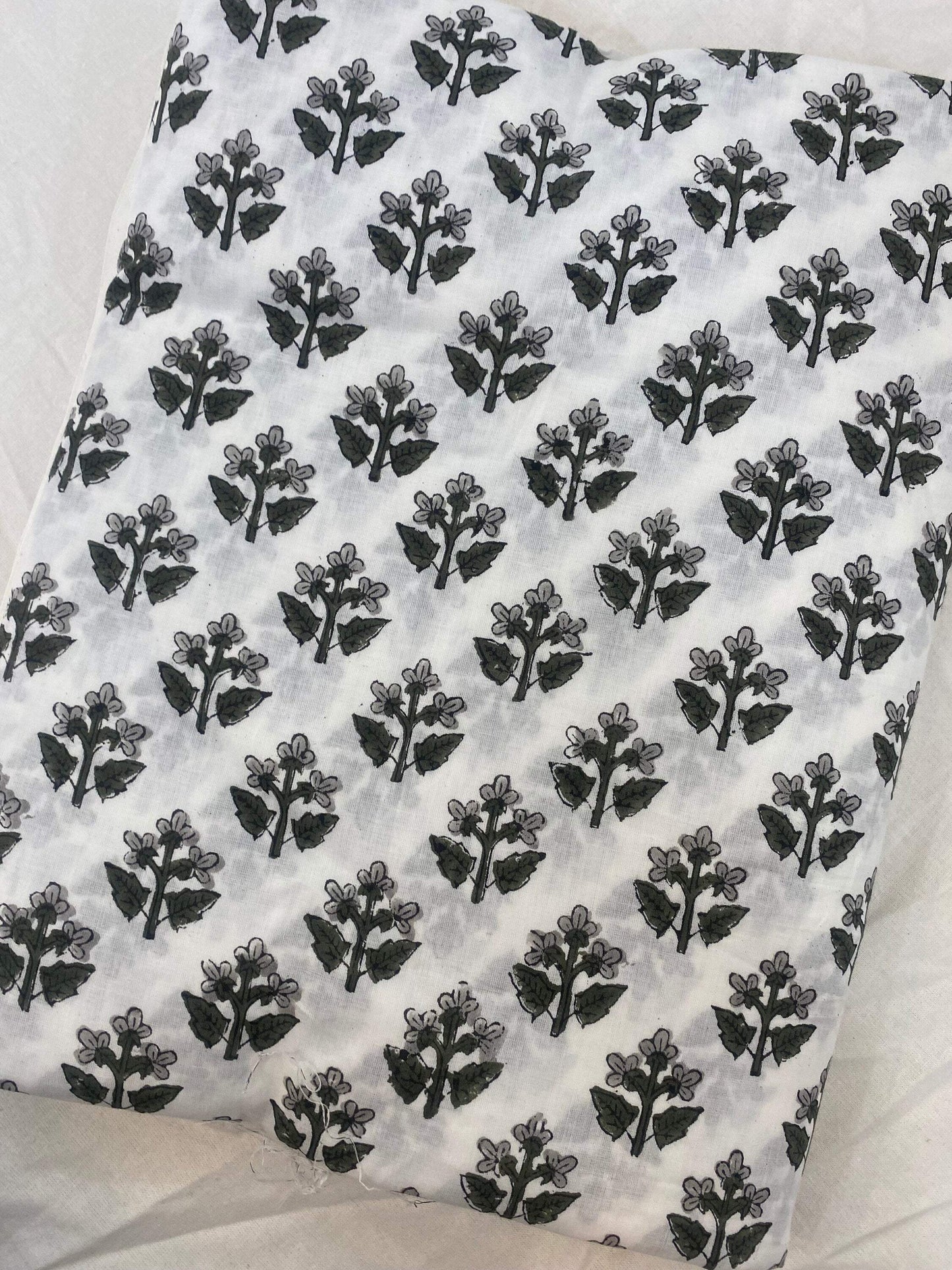 Hand block print, floral print, soft cotton fabric, Fabric modern floral fabric Indian print fabric womens dress fabric, Home Decor Fabric, - Maple Village Lane