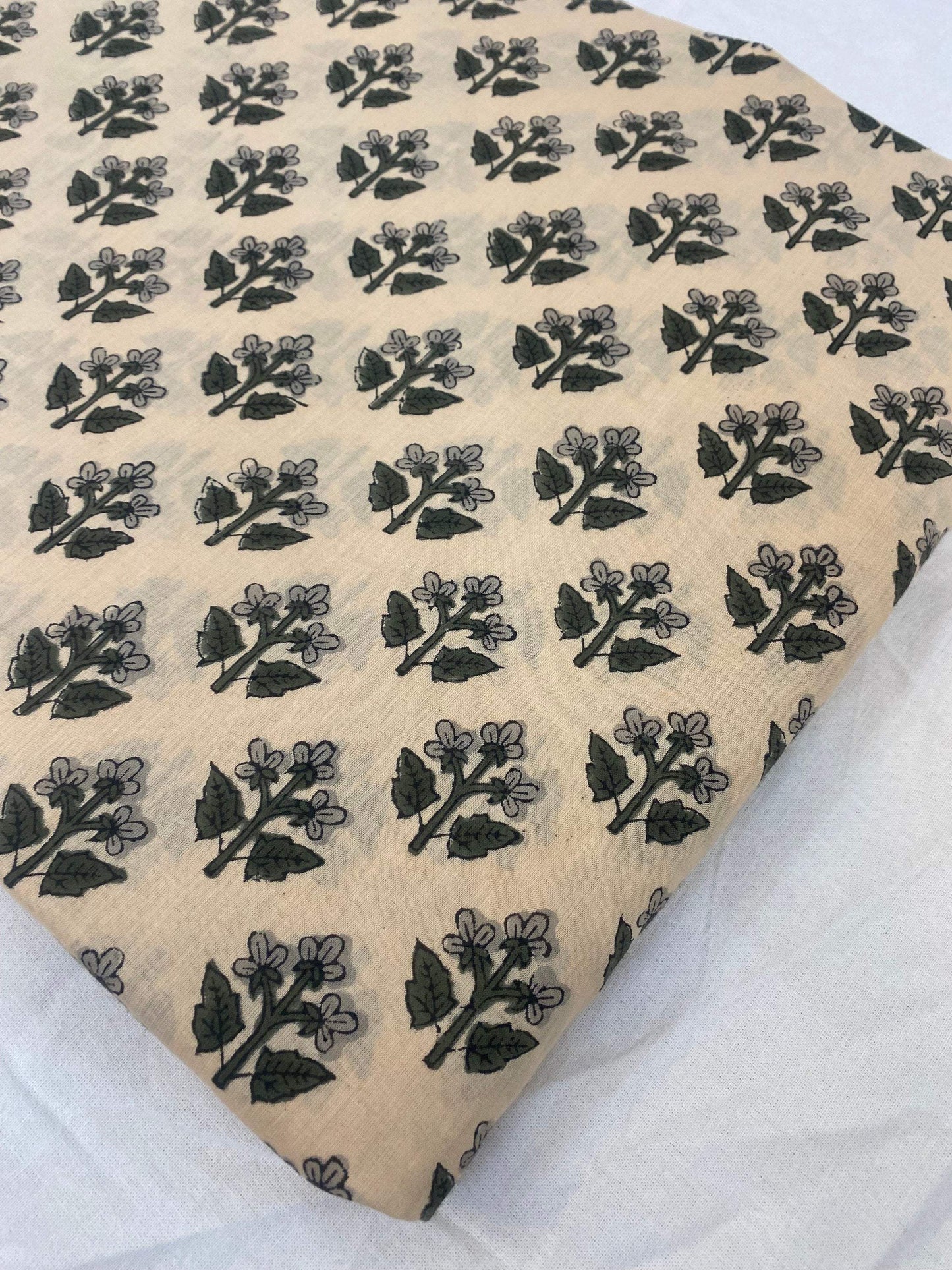 Hand block print, floral print, soft cotton fabric, Fabric modern floral fabric Indian print fabric womens dress fabric, Home Decor Fabric, - Maple Village Lane