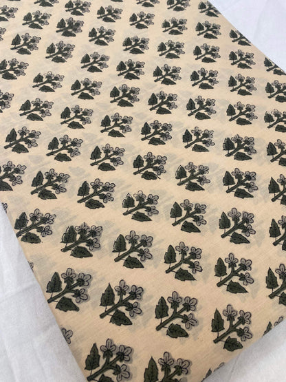 Hand block print, floral print, soft cotton fabric, Fabric modern floral fabric Indian print fabric womens dress fabric, Home Decor Fabric, - Maple Village Lane