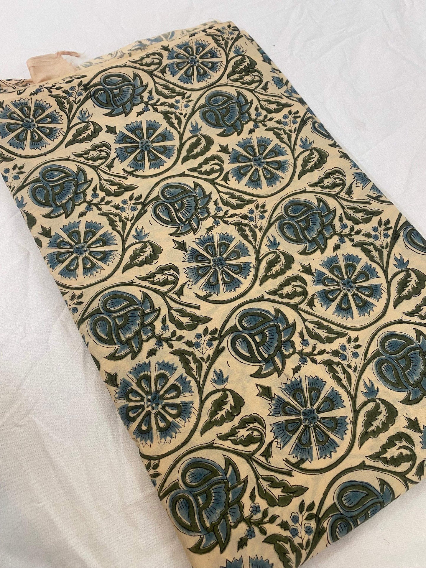 Hand block print, floral print, soft cotton fabric, Fabric modern floral fabric Indian print fabric womens dress fabric, Home Decor Fabric, - Maple Village Lane