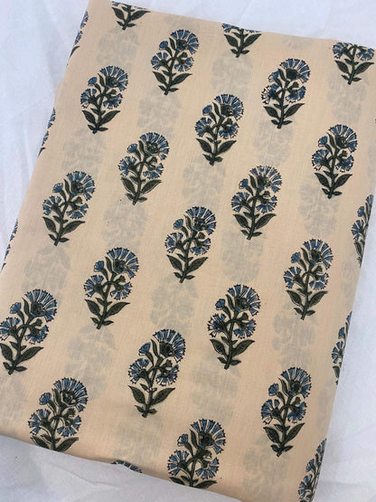 Cotton fabric, Fabric by yard, Hand printed fabric, Block Print Fabric, Indian Fabric