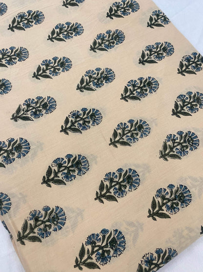 Hand block print, floral print, soft cotton fabric, Fabric modern floral fabric Indian print fabric womens dress fabric, Home Decor Fabric, - Maple Village Lane