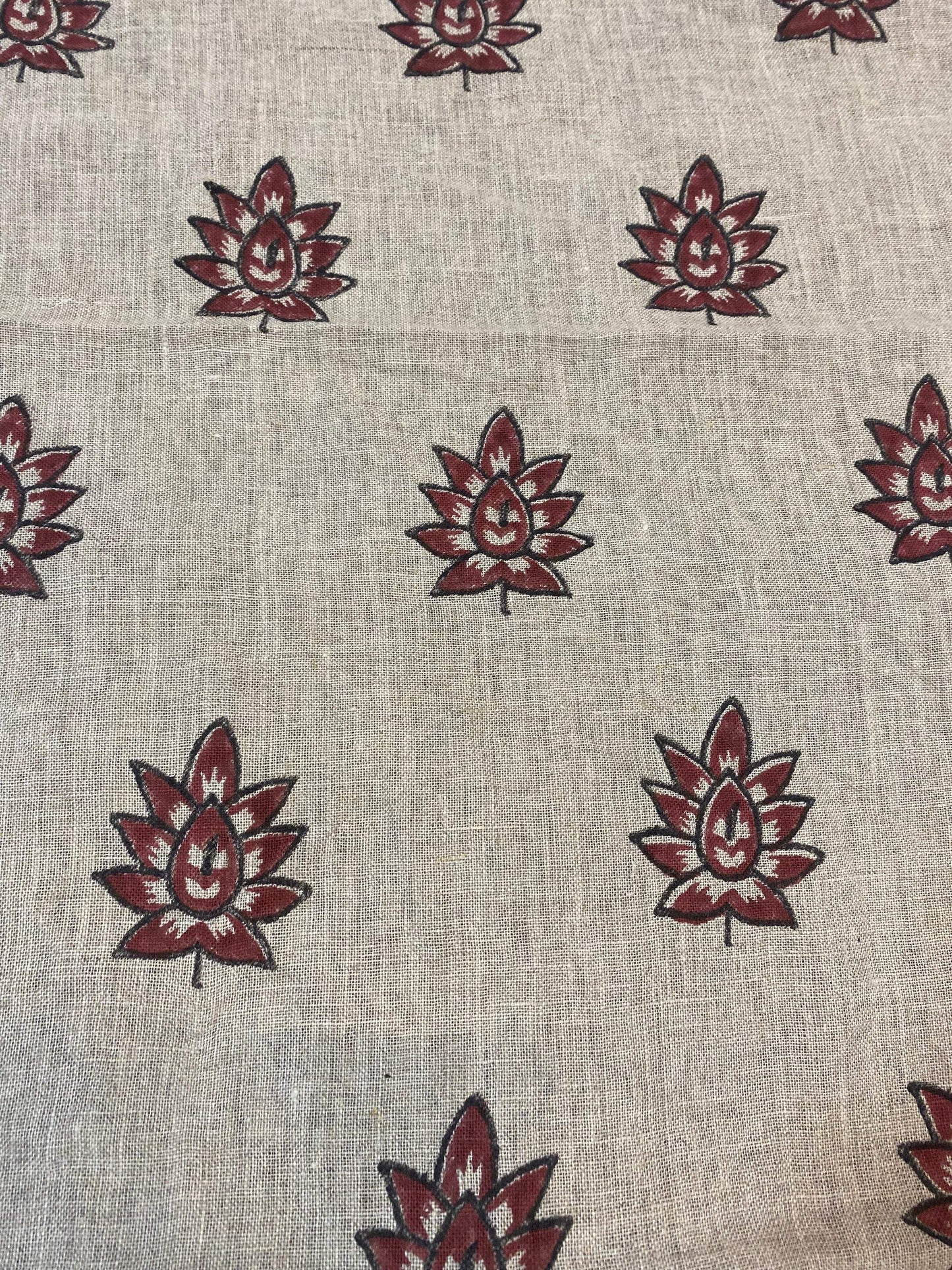 58" inches Indian Hand Block Print Fabric, Indian Linen Fabric, Block Print Fabric, Designer Floral Printing Fabric, Upholstery fabric,